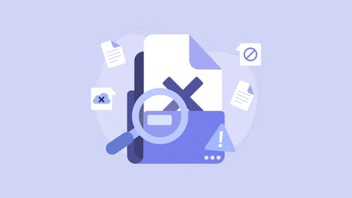 Animated Icon for Digital File Error Scan