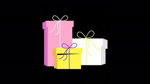 Animated Flat Design Icons for Online Shopping and Payments