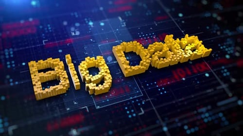 Big Data Text Digital Technology Background Loop