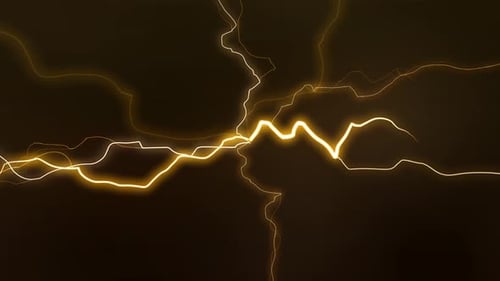 Electric yellow sparkling lightning background.