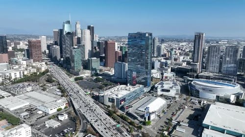 Downtown Los Angeles At Los Angeles In California United States.