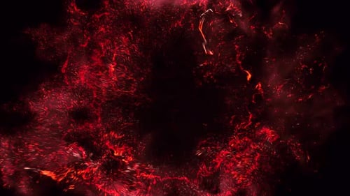 Fire explosion scene with smoke Can be used as video FX for movies Designable project