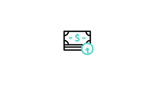 Animated Flat Design Financial Growth Icon