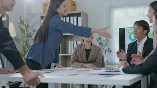 Group of teamwork businessman working and brainstorming in office