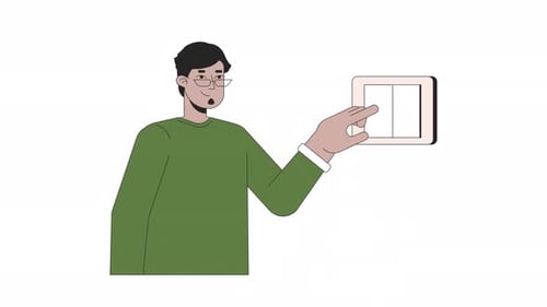 Animação de desenho animado com interruptor de luz desligado