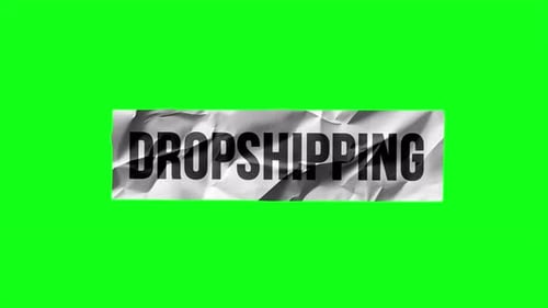 Dropshipping Paper Style Headline Title Green Screen 4K