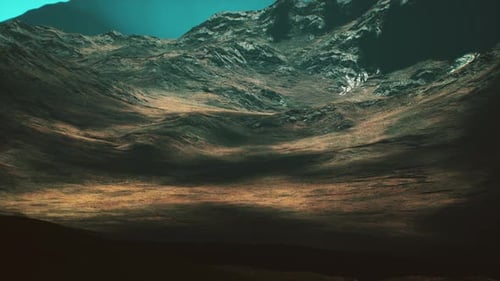 Majestic Mountain Landscape with Dramatic Shadows in a Serene Environment