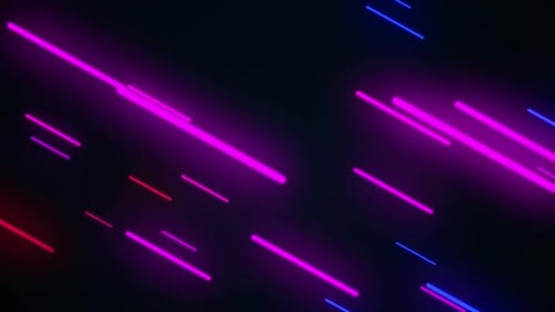 4k Glowing colorful rain background loop