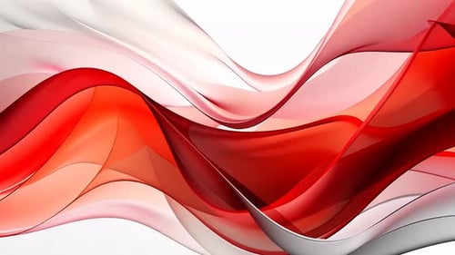 Abstract flowing ribbons of red and white (1)