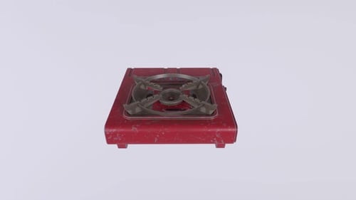 Stove 3d object rotating loop