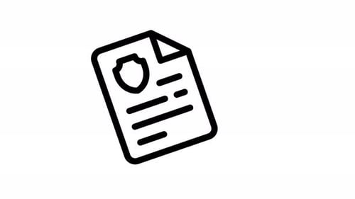 Animated Flat Justice Document Icon