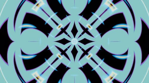 Mesmerizing Psychedelic Loop Showcasing Symmetrical Kaleidoscopic Patterns