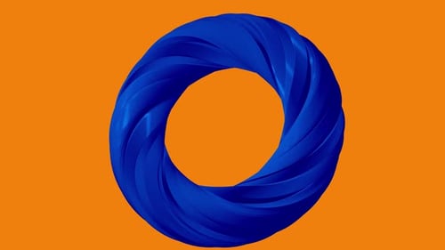 Animierter blauer Farbkreis-Verlaufshintergrund. 3D-Objekthintergrund