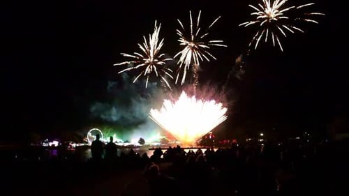 Colorful fireworks show over Marin county fair