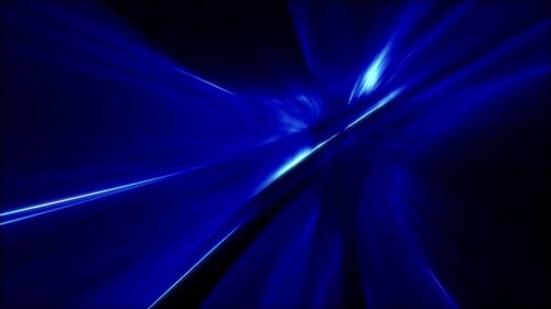 Abstract Blue Light Rays Energy Loop Background