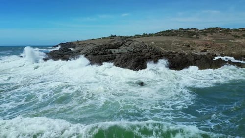 Large Ocean Beautiful Wave Extreme Wave Crushing Coast Big Ocean Beautiful Wave Amazing Wave Force