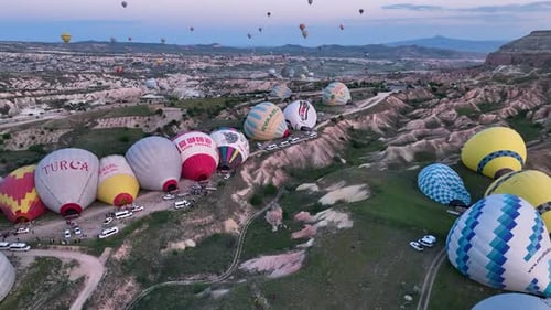 Aerial View Hot Air Baloons in Turkey 4 K