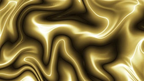 Abstract Golden Fluid Background with Glowing Lines