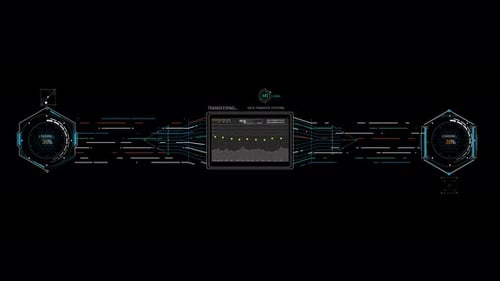 Futuristic Heads-Up Display Data Transfer Interface