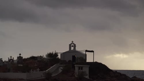 Chapel and Cemetery in Agios Fokas Greece