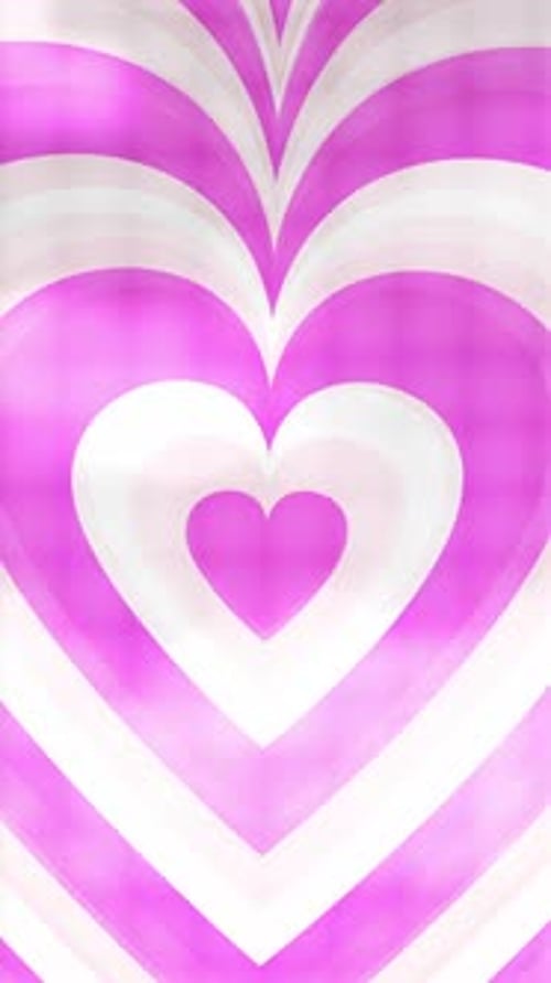 Candy Pink Valentines Day Hearts Animation Vertical Video Seamless Loop Background