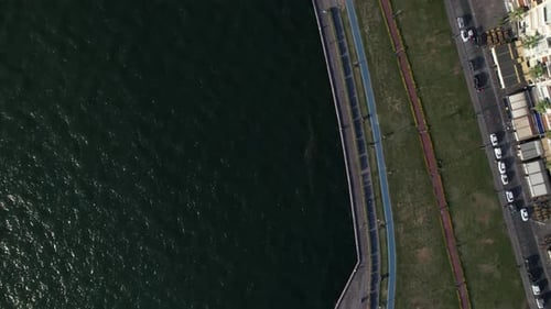 Birds Eye View of City Pier and Waterfront