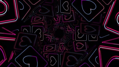 Heart Shape tunnel Vj Loop