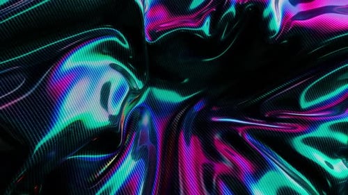 Dark Neon Colored Cloth Piece of Blowing Fabric Background