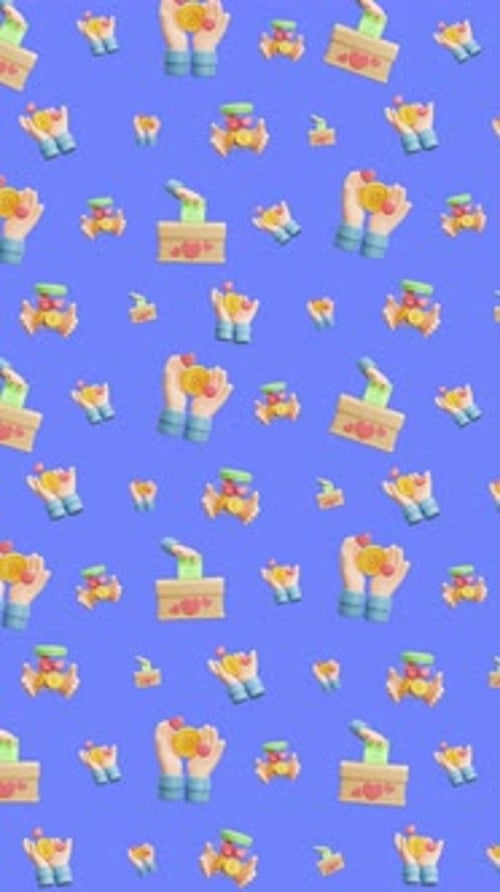 Animated Charity Donation and Giving Pattern Loop