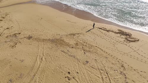Scenic View in Golden Beach Walk on Mediterranean Coast