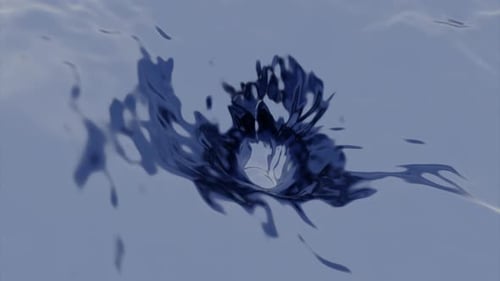 Abstract Blue Liquid Flowing Motion Background Animation