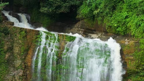 Experience Stunning Waterfall in Prez Zeledn Costa Rica Aerial Natural Beauty