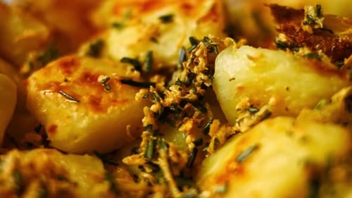 Close Up of Golden Brown Potatoes