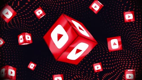 Logotipo 3D de Youtube \_ Animación estilo caja