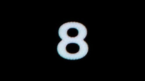 Retro Glitch Pixel Countdown Animation