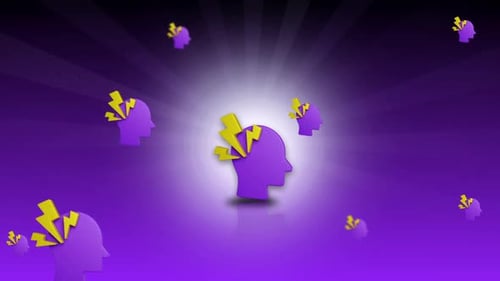 Head With Arrow Background Loop