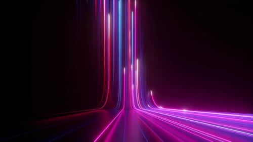 Dynamic Neon Light Streaks Abstract Moving Background