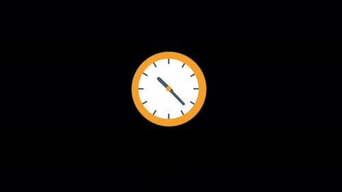 4K-Uhr-Animationsvideo — transparent