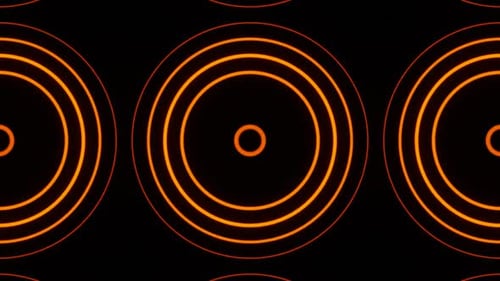 Orangefarbener abstrakter Hintergrund mit lockigem Muster Vj Loop-Animation in HD