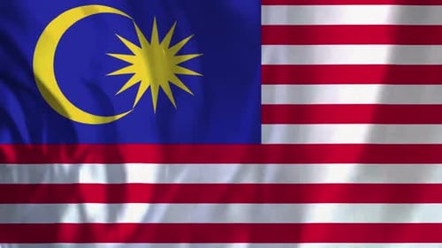 Dynamic Waving Flag of Malaysia National Animation