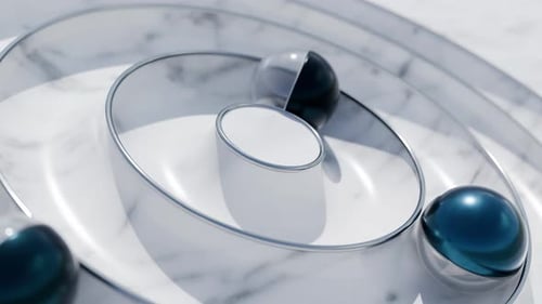 Looping Spheres 3D Satisfying Animation