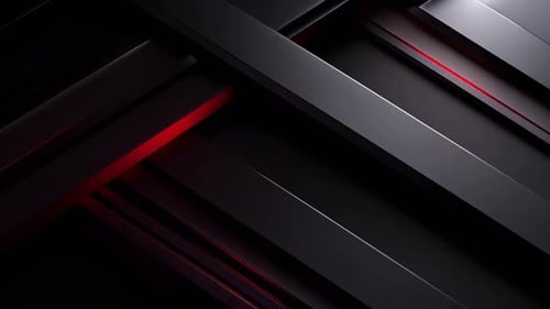 Abstract Geometric Background Animation with Red Glowing Stripes