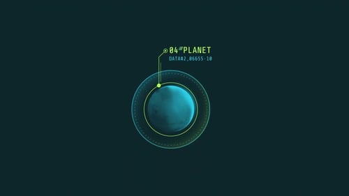 HUD Element Rotating Planet with a Text Callout