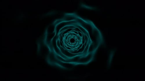 Abstract animation background of flying through a futuristic tunnel.