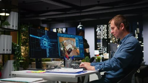 Innenarchitektin nutzt neuronale KI-Netzwerke Hilfe Möbelherstellung
