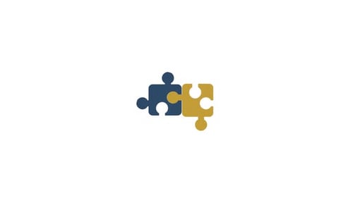Puzzle symbol icon animation video