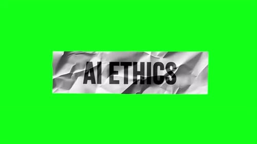 Ai Ethics Paper Style Headline Title Green Screen 4K