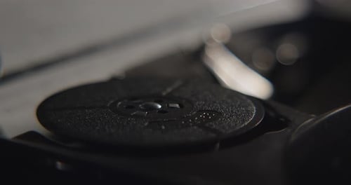 CloseUp View of a Beautiful Vintage Camera Film Mechanism Showcasing Its Intricate Design