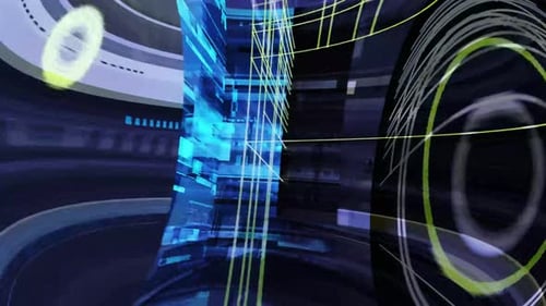 Dynamic Futuristic Digital Grid Abstract Lines Background Opener