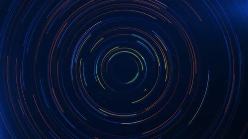 Abstract Spinning Dashed Line Circles Motion Background